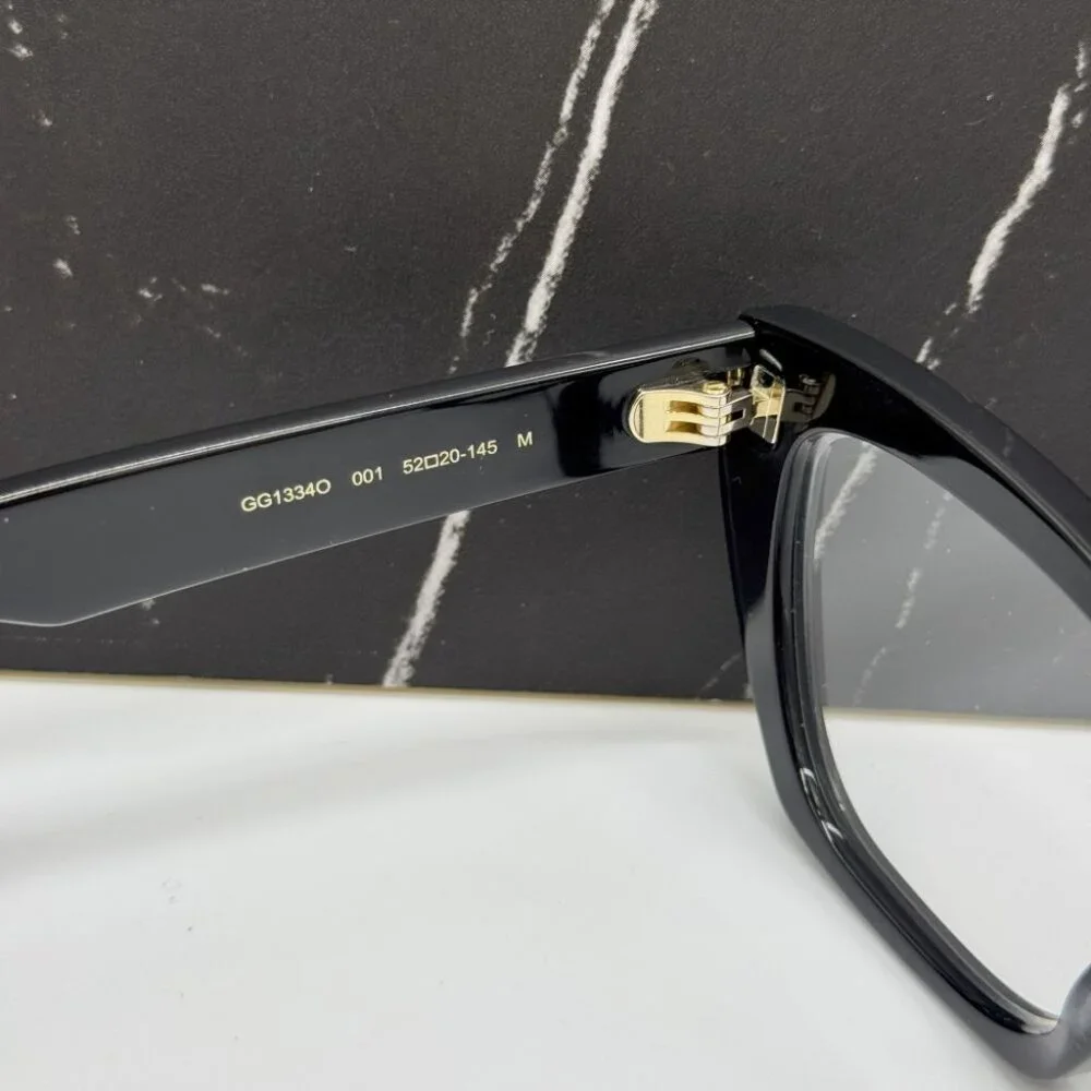 NEW GG1334O 001 GUCCI BLACK CAT EYE WOMEN GUCCI EYEGLASSES